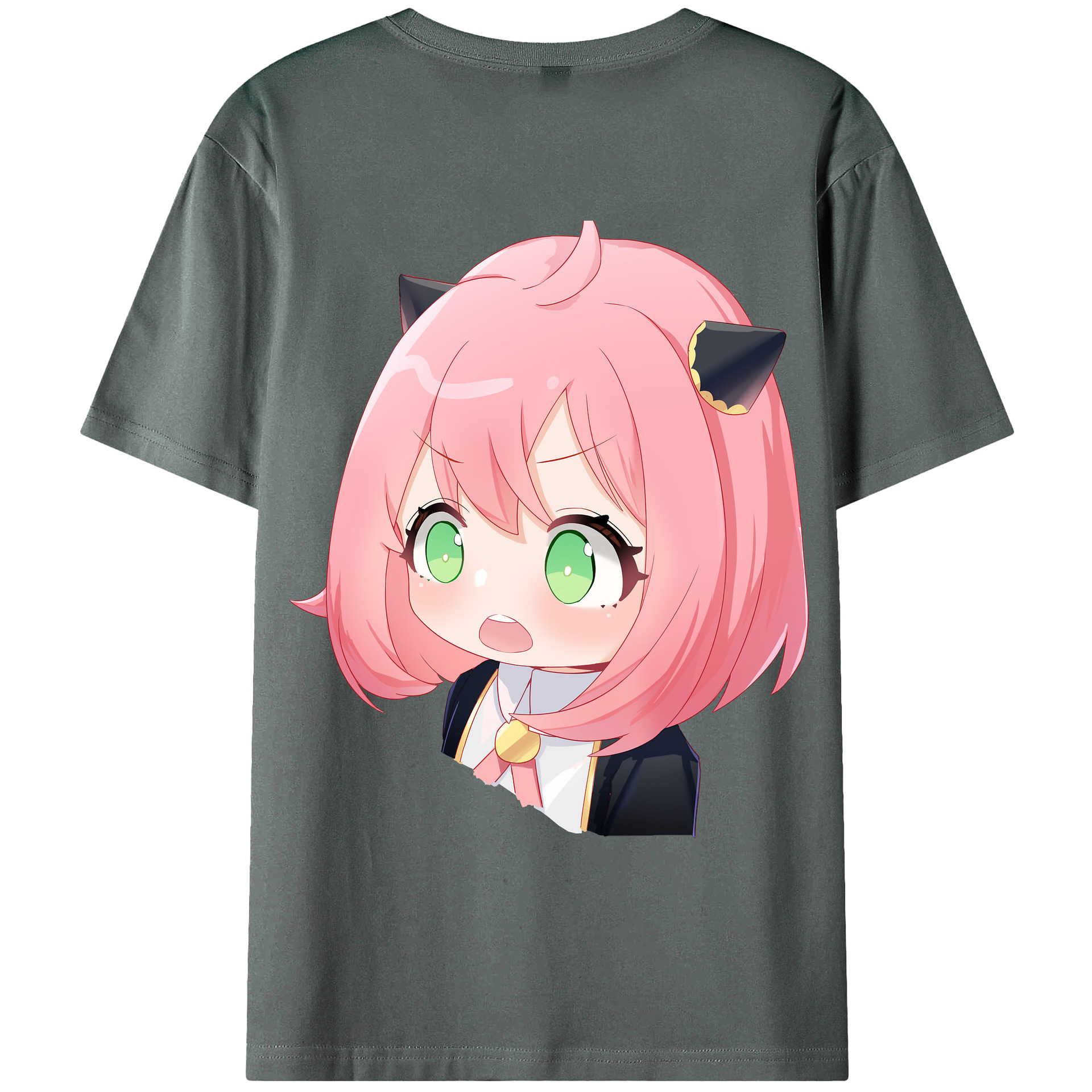 （画像用） SPY×FAMILY间谍家家酒 綿100％ メンズ半袖Tシャツ（バックプリント） 通気性